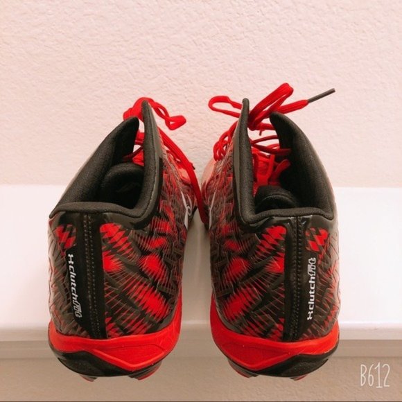 Under Armour Cleats Clutch Fit Spine Red White Men's Size 16 New - Picture 7 of 8